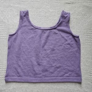 St. John Lavender Knit Tank Top Womens Small